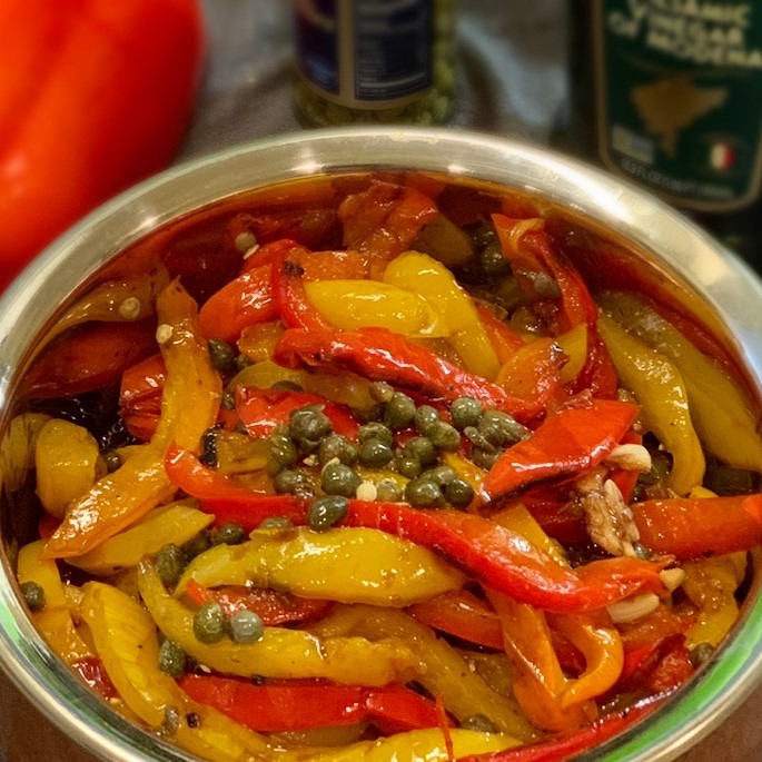 Grilled Bell Peppers & Capers Salad 意式彩椒